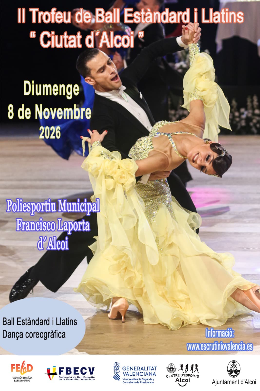 Cartel de II TROFEU DE BALL ESTANDAR I LLATINS CIUTAT D´ALCOI